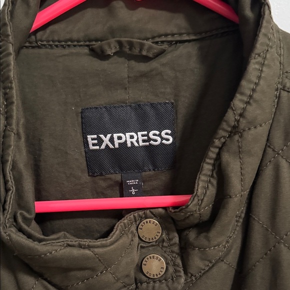 Express Women's Dark Olive Vest - Picture 2 of 10